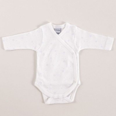 Imagen Body bebé BABIDU 1230 cruzado manga larga "Vichy" celeste 1