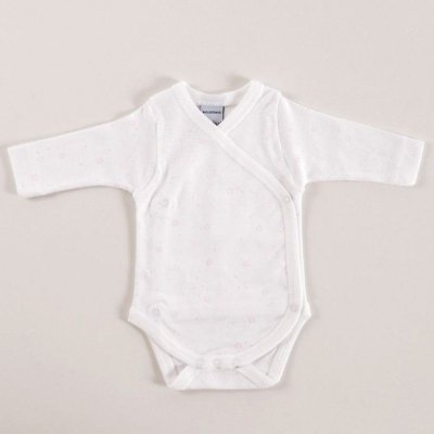 Imagen Body bebé BABIDU 1230 cruzado manga larga "Vichy" rosa 1