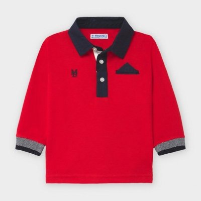 Polo manga larga vestir rojo 1 - MAYORAL