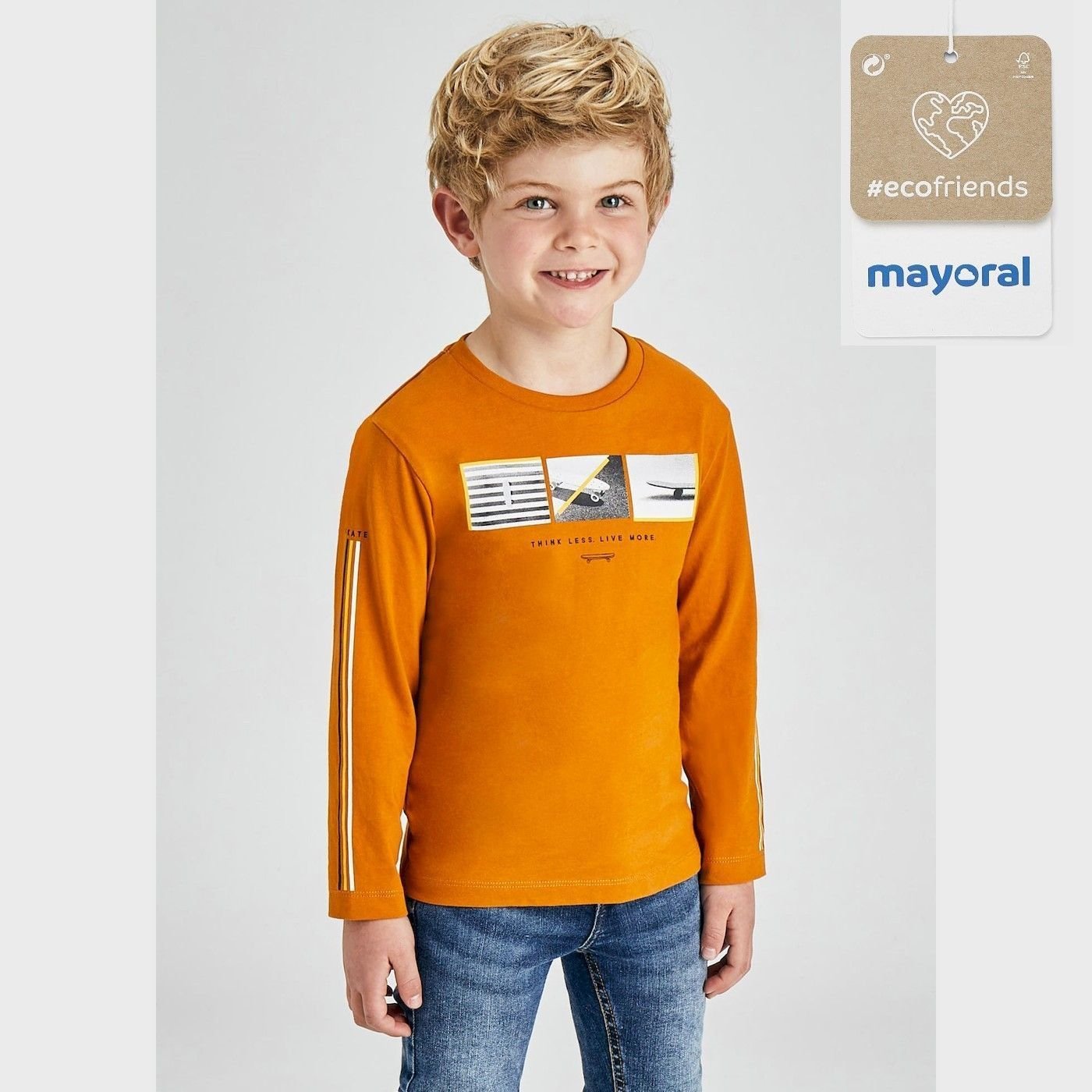 Imagen Camiseta manga larga bebé niño Mayoral Ecofriends-11-04071-046-Skateboard-1