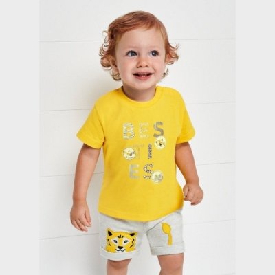 Imagen Bermuda bebé niño MAYORAL 22-01229-073 de punto estampado Besties leon 1