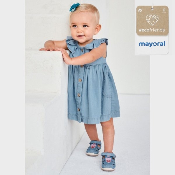 Vestido bebe niña MAYORAL Ecofriends tejano fluido