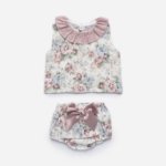 Conjunto bebé niña JULIANA de camisa y braga estampado flores