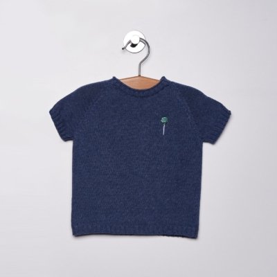 Imagen Jersey manga corta bebé niño PALOMA DE LA O ZV2ST9B-AL31 bordado Chups índigo 1b