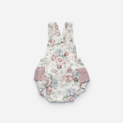 Imagen Peto bebé niña JULIANA J5187 de flores y volante en la cintura maquillaje 1