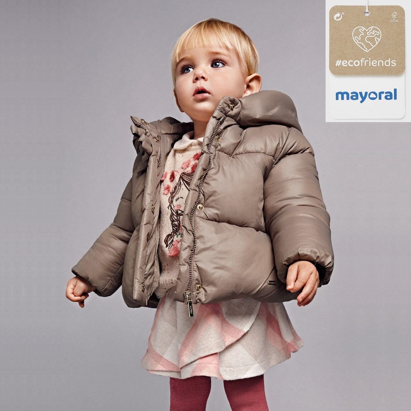 Chaquetón largo niña MAYORAL Ecofriends acolchado |