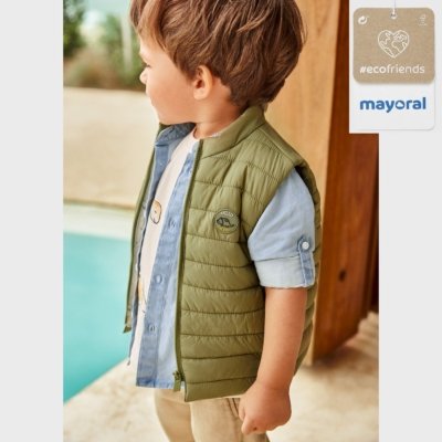 Imagen Camisa manga larga niño MAYORAL Ecofriends 23-01117-005 denim con cuello mao tejano 1