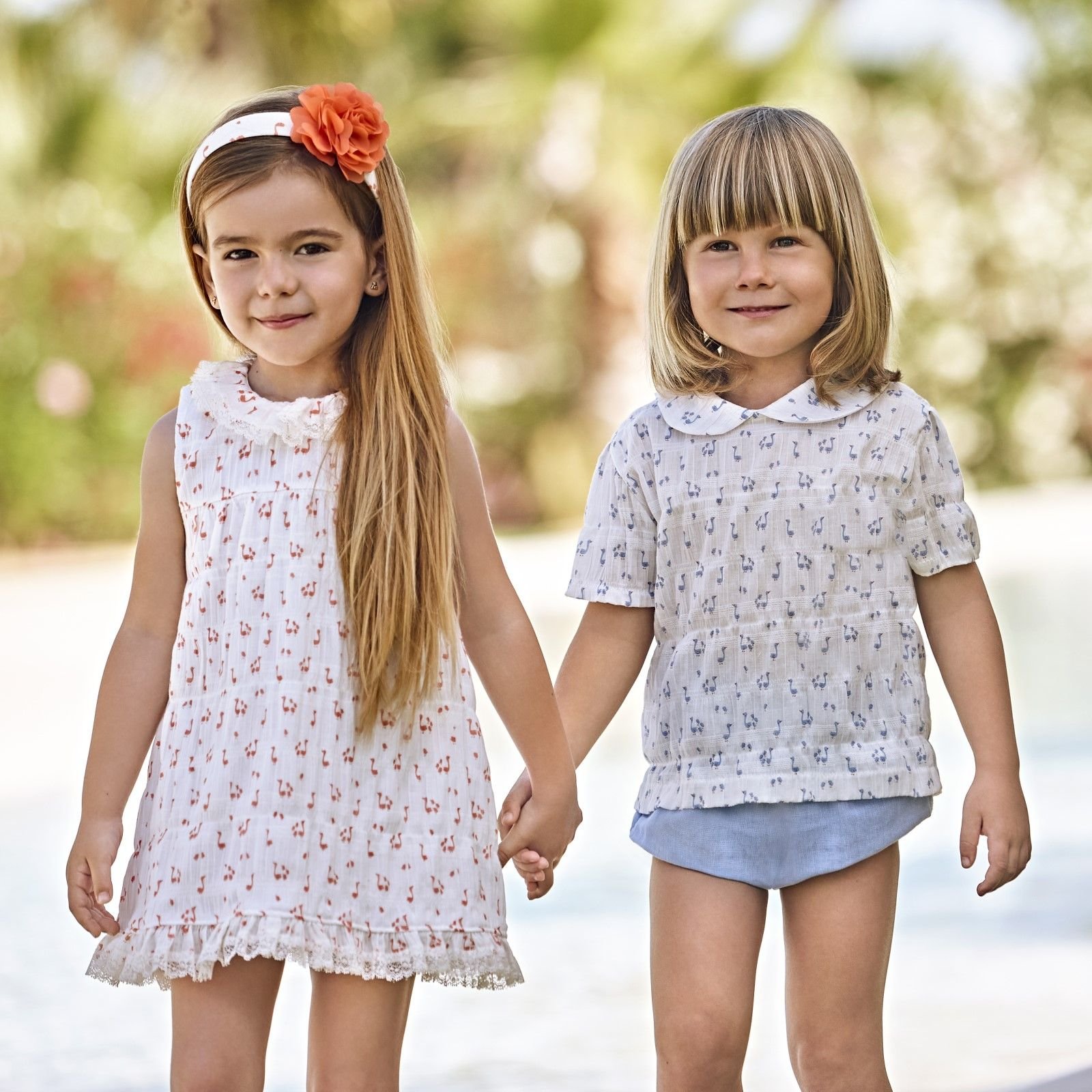 Imagen Conjunto bebé niño JULIANA J7175 camisa y braga estampado patitos cielo 1