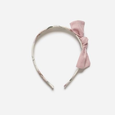 Imagen Diadema bebé niña JULIANA J7230 estampado flores y lazo maquillaje 1-1