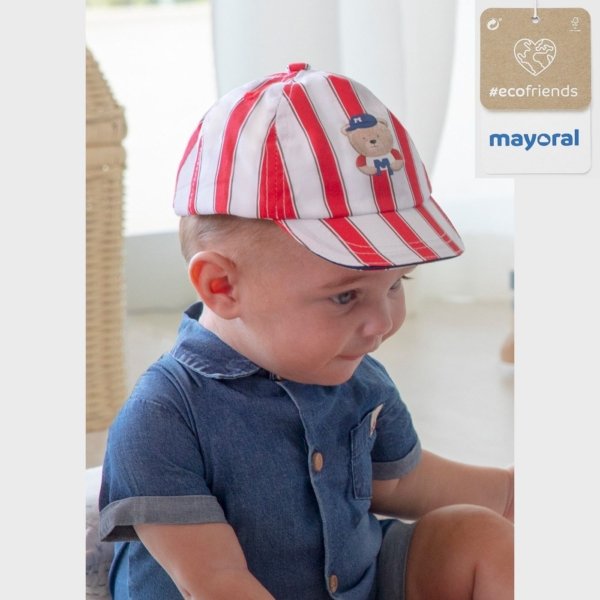 Gorra bebé MAYORAL Ecofriends con visera y apliques infantiles