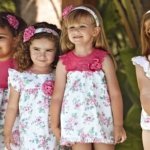 Vestido niña JULIANA de punto de rombos y tela estampado flores