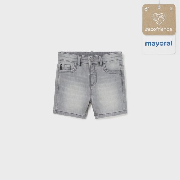 Bermuda bebé niño MAYORAL Ecofriends soft denim con cintura ajustable