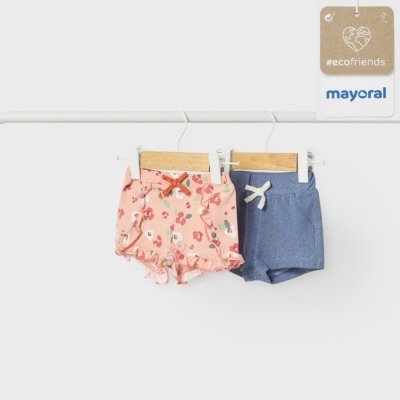 Imagen Pack 2 pantalones cortos bebé niña MAYORAL Ecofriends 23-01255-028 apricot 1