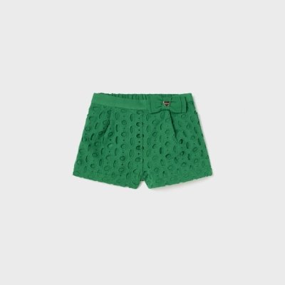 Imagen Pantalón corto bebé niña MAYORAL 23-01270-057 tipo short perforado esmeralda 1