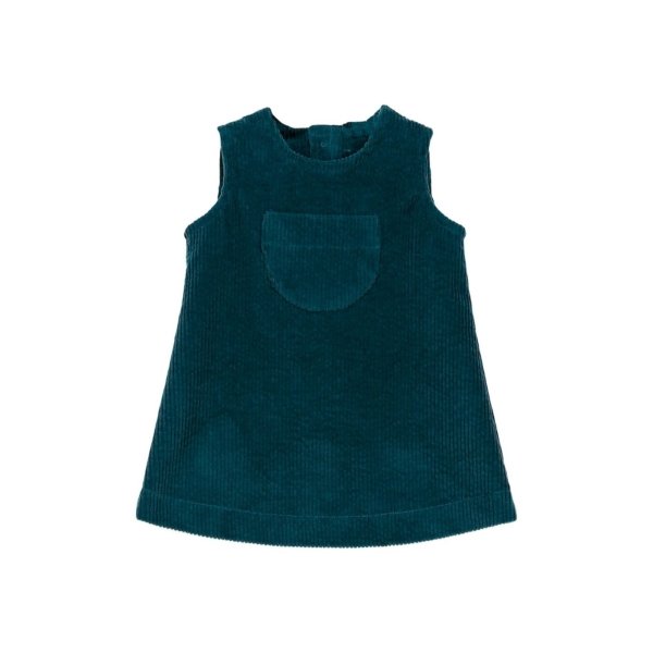Vestido sin mangas de bebé niña TARTALETA de pana tipo pichi con bolsillo