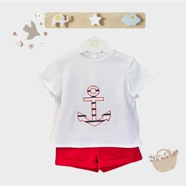 Conjunto VALENTINA BEBÉS para niño de camiseta y pantalón corto