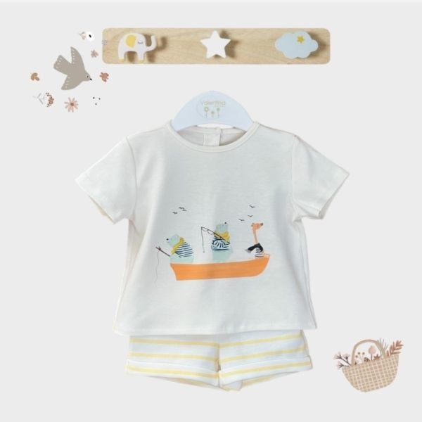 Conjunto VALENTINA BEBÉS para niño de camiseta y pantalón corto