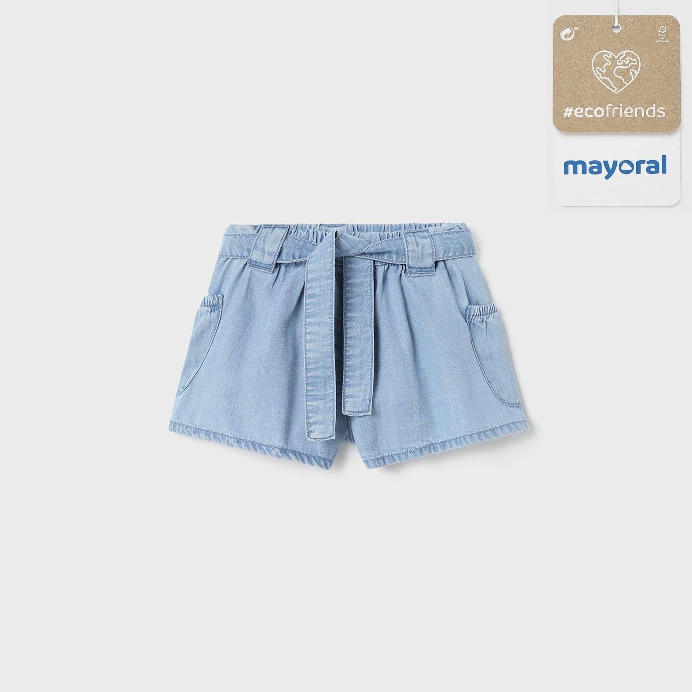 Short vaquero bebé niña MAYORAL Ecofriends de Tencel Pequenuti